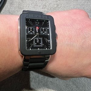Michele Park Jelly watch, black. Like new condition